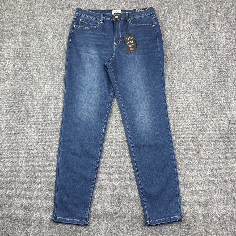 Nicole Miller Womens Soho High Rise Skinny Jeans Size 12 Luxe Stretch NWT